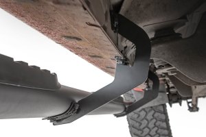 GMC Sierra 1500 Oval Nerf Step - Rough Country - Crew Cab - Black - '07-'18